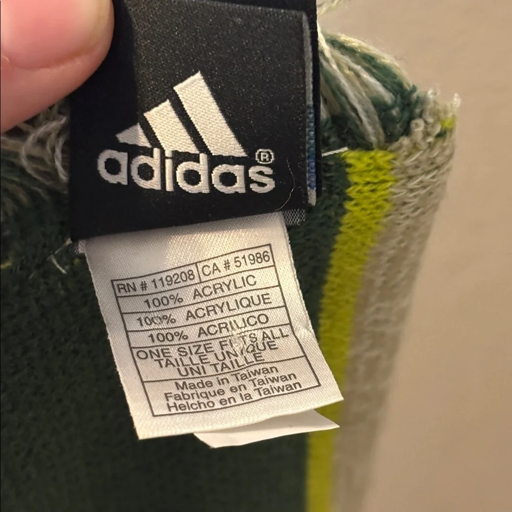 Adidas Portland Timbers Green and Gray Striped Scarf